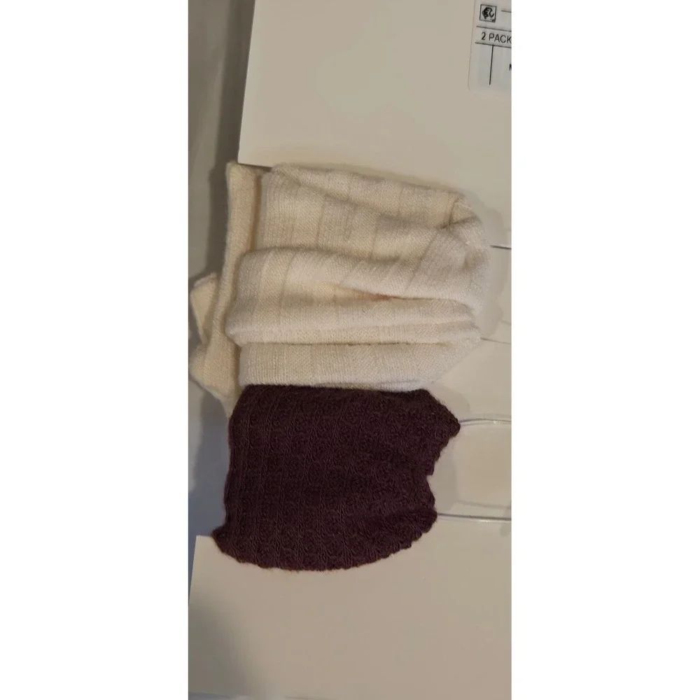 Cat & Jack Headwraps Kids 0+ Cream Burgundy 2-4 Pack Ribbed Bow Knit Lot, NWT